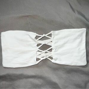 San Lorenzo White Strapless Bikini Top